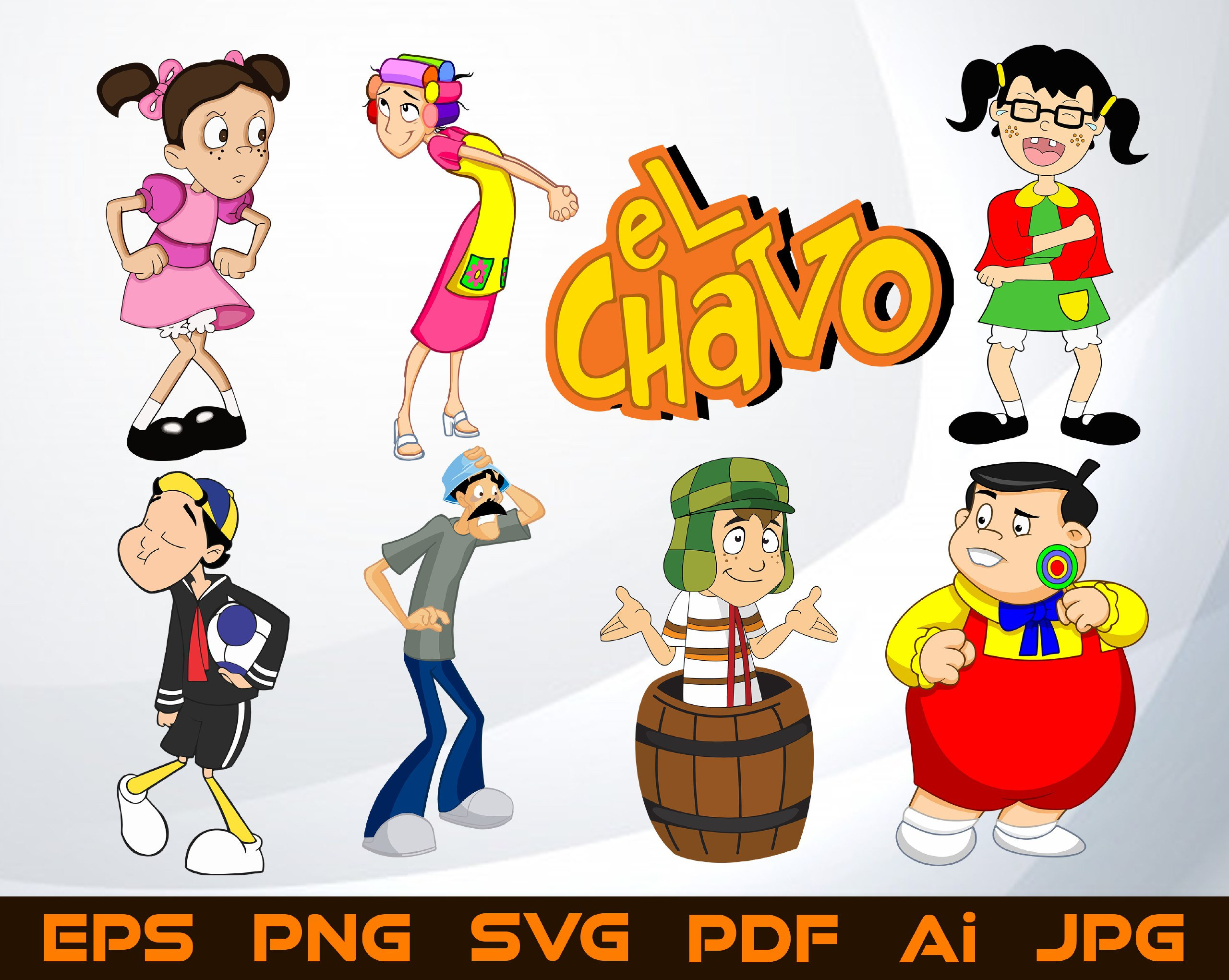 Friday Night Funkin Bundle PNG chavo del ocho SVG/JPG/Dxf Friday Night  Print Files, fnf characters Cricut files