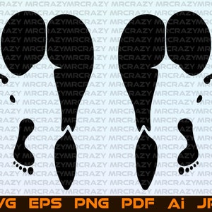 Cuerpo Svg Impresión de botín SVG Nalgas Svg Arte corporal Svg Archivo de corte para Cricut Design Space Files Silueta Vector Ilustración Descarga digital
