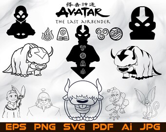 16 Avatar The Last Airbender Svg ng Appa Momo Files For Cut Etsy Uk