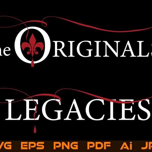 Los originales y legados Logo SVG PNG Archivo legendario en blanco y negro para Cricut Design Space Cut Files Silhouette Descarga digital instantánea