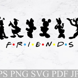 Amigos svg, Ratón svg, Pato Donald svg, Pato Daisy svg, Goofy svg, Pluto svg, Logotipo de amigos, Ratón y amigos svg,