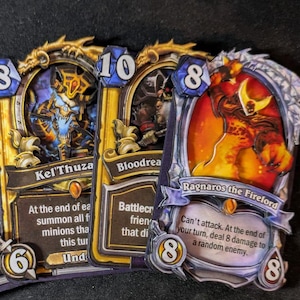 Cartes 3D Hearthstone faites à la main
