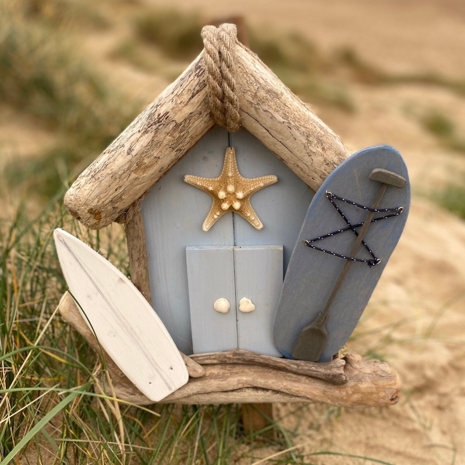 Personalised Driftwood Beach Hut Etsy UK
