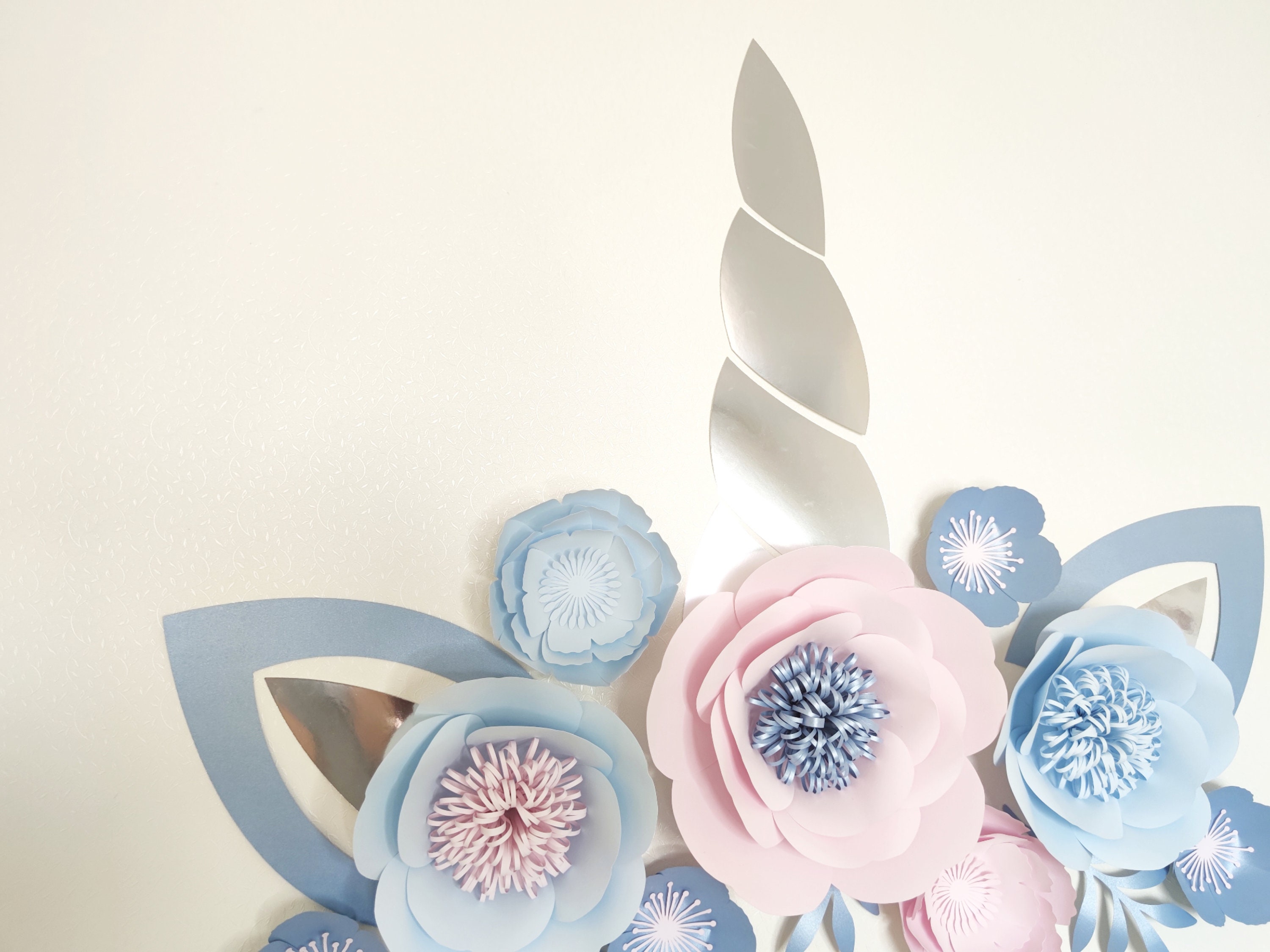 Einhorn Wandtatko Einhorn Blumen Kulisse | Etsy