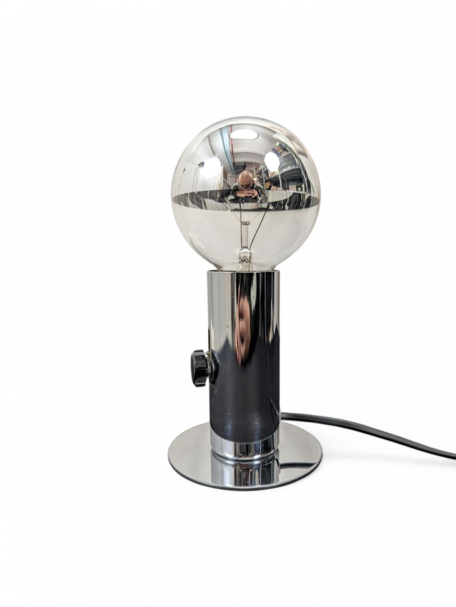 70's Space Age Style Steel Table Lamp