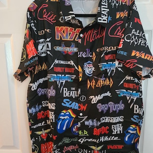 rock band dress shirts Unisex Official Band T-shirt Merch - Men's Casual Cotton Rock Metal Concert Tee