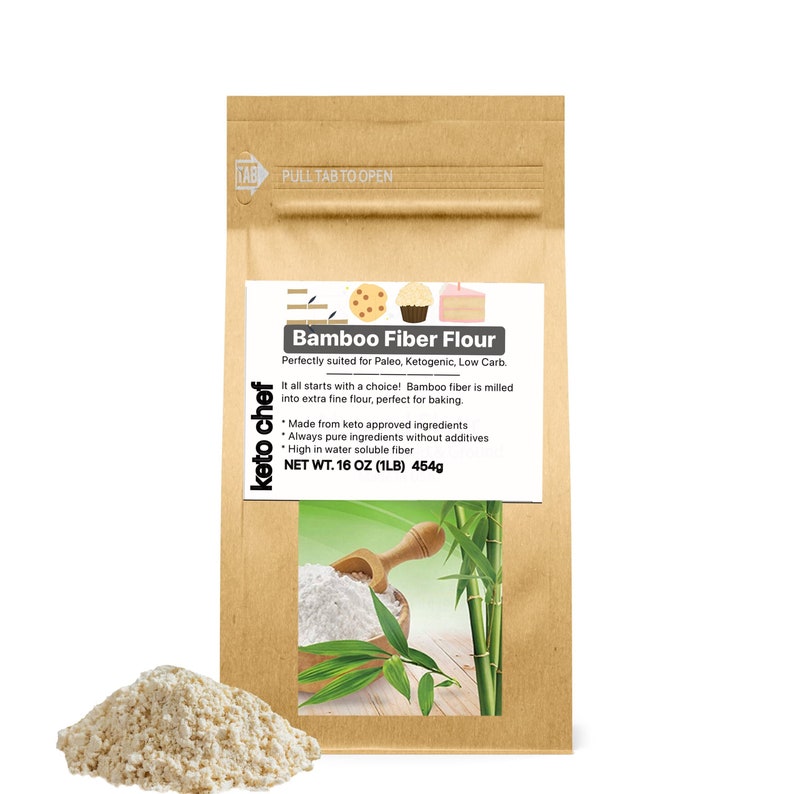 Bamboo Fiber Flour Keto Baking Paleo Glutenfree Low Etsy