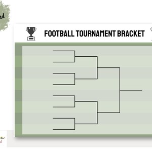 Printable Football Tournament Bracket
