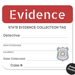 Printable Evidence Label