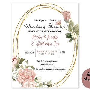 Editable Floral Formal Invitation