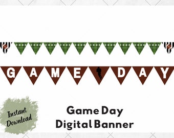Game Day Football Party Banner