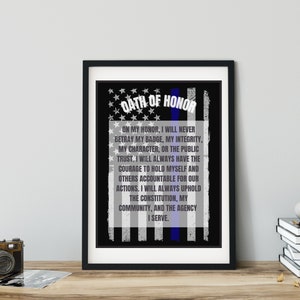 Police &quot;Oath of Honor&quot; Poster