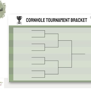 Printable Cornhole Tournament Bracket