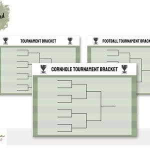 Printable Tournament Bracket Bundle