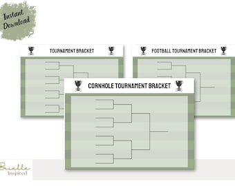 Printable Tournament Bracket Bundle