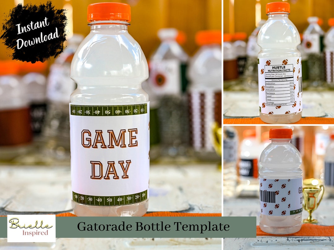 Football Gatorade Bottle Label Template - Etsy football-gatorade-bottle-label-template-etsy