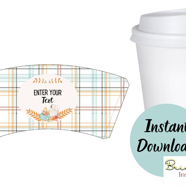Cup Sleeve Template Etsy