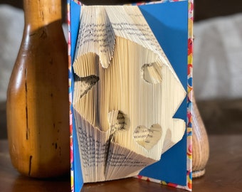 Puzzle Piece & Heart Book Folding Pattern + Instructions