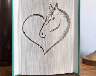 Horse Heart Book Folding Pattern + Instructions