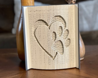 Paw Print Heart Folding Pattern + Instructions