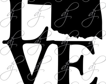 LOVE Oklahoma Cut File