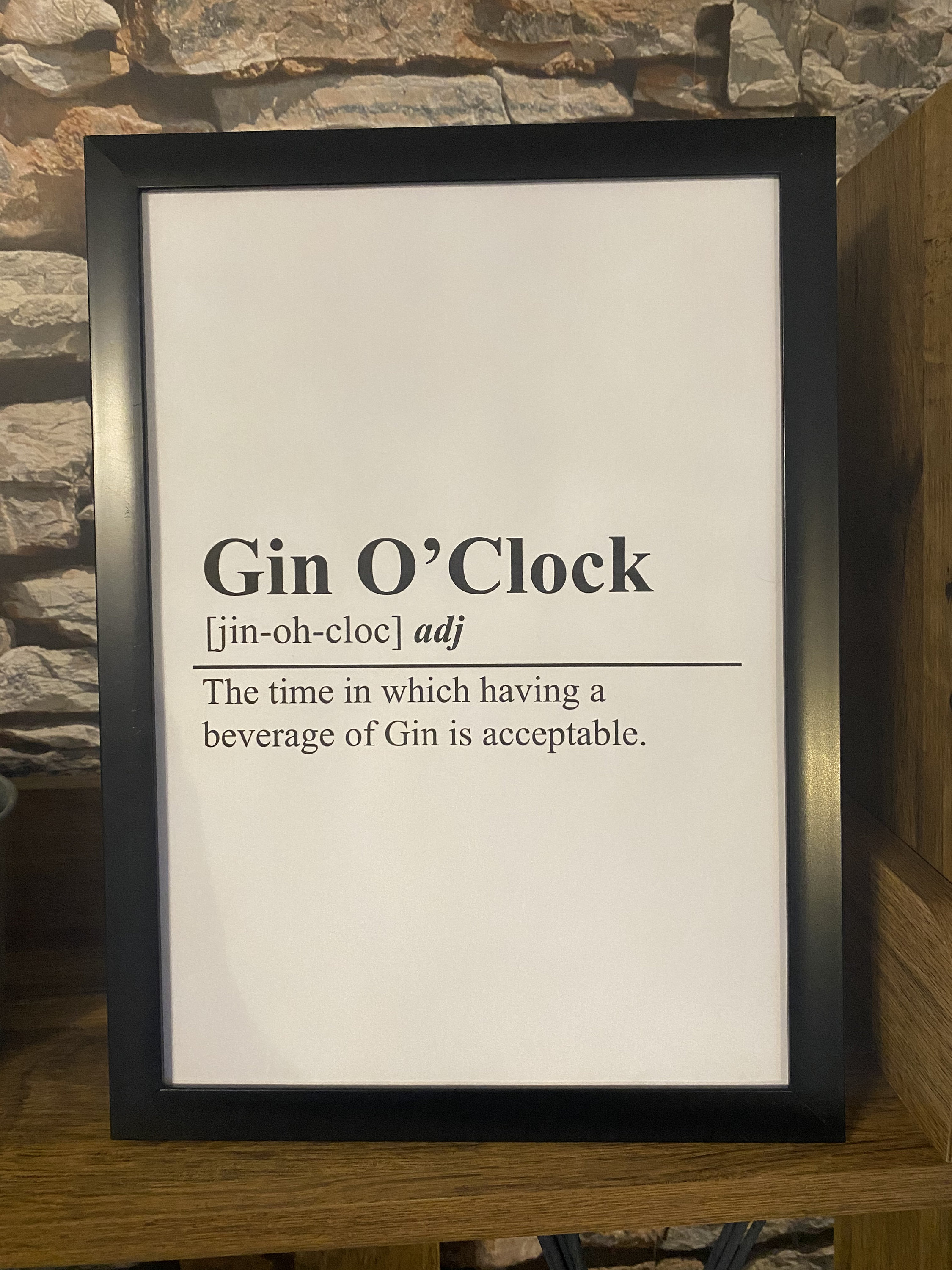 Gin O'Clock Print digital print A4 Etsy