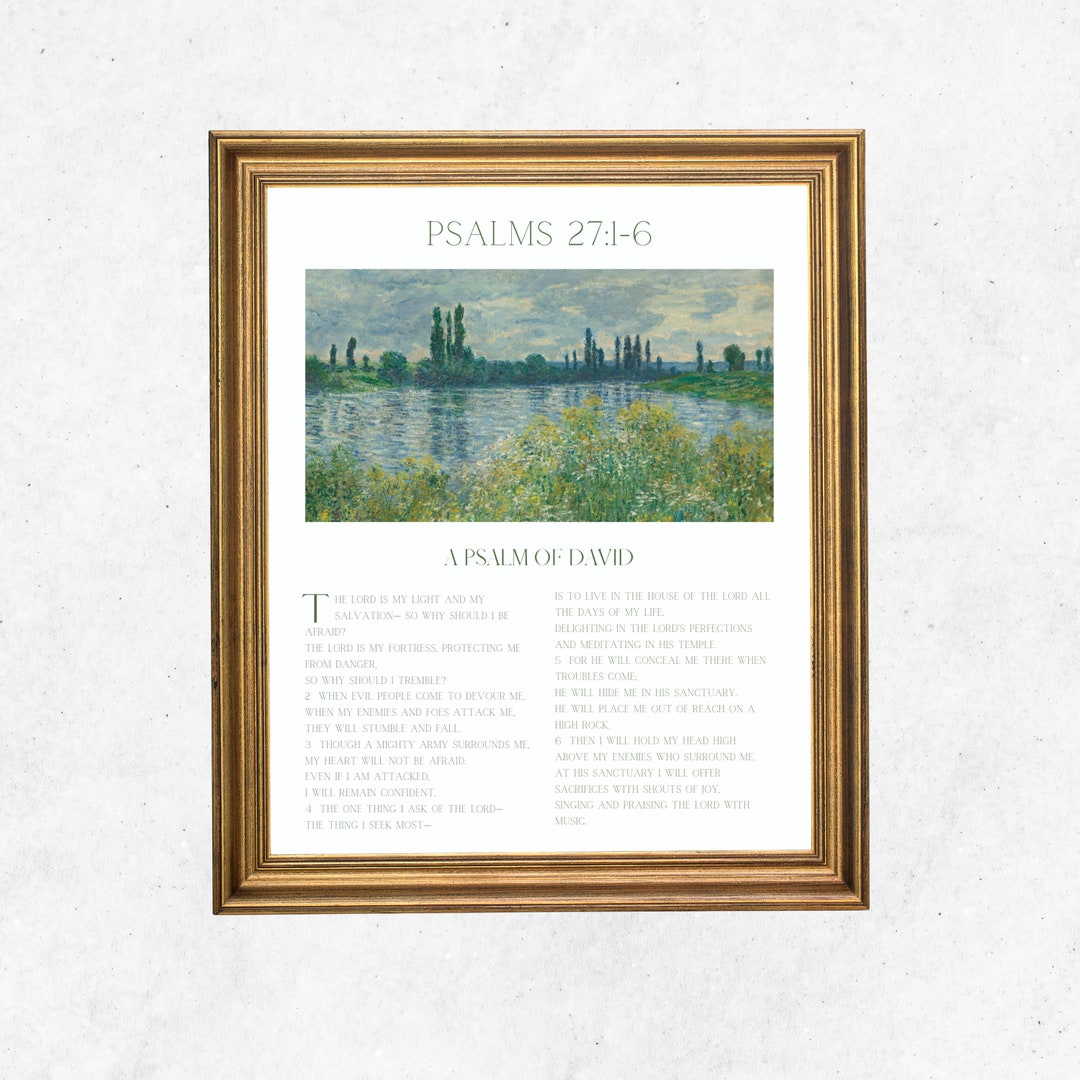 Modern Vintage Bible Scripture Aesthetic Wall Art / Printable / Psalm ...