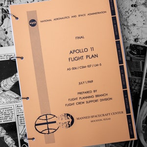 Plano de voo da Apollo 11 - Edição final de 1969 Reprodução