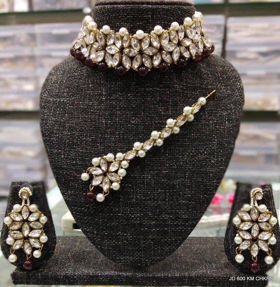 Kundan Moti Choker Set Jewellery Set 