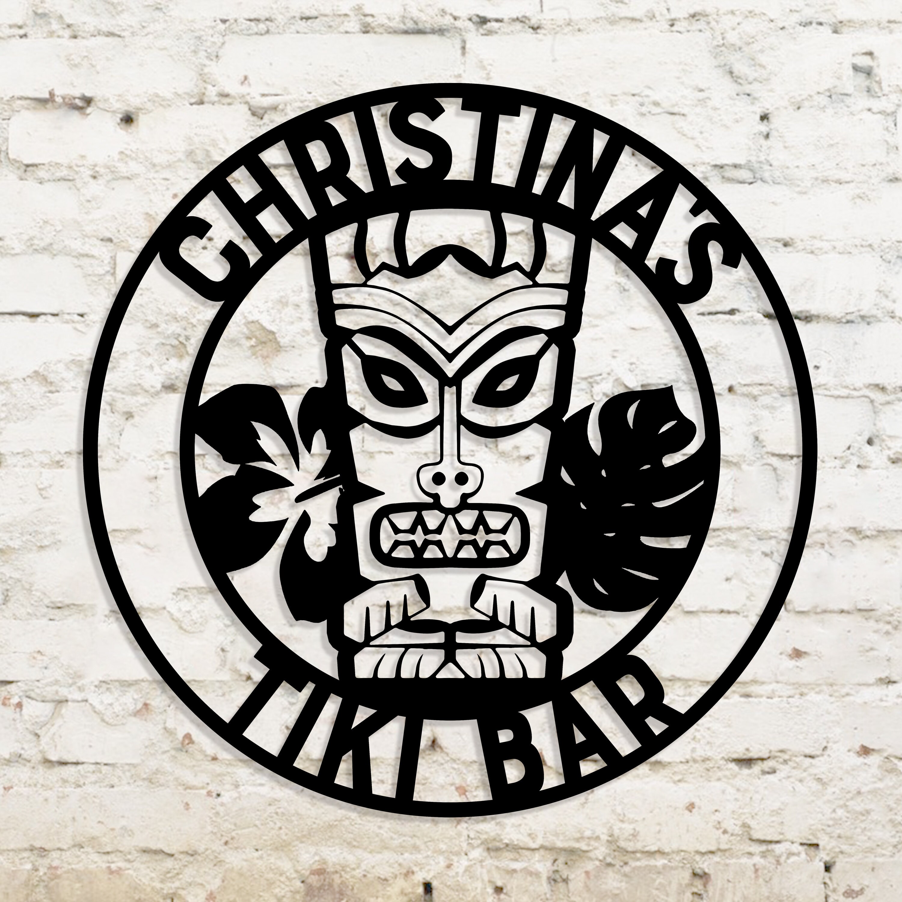 Personalized Tiki Bar Metal Sign Tiki Sign Custom Tiki Bar Etsy