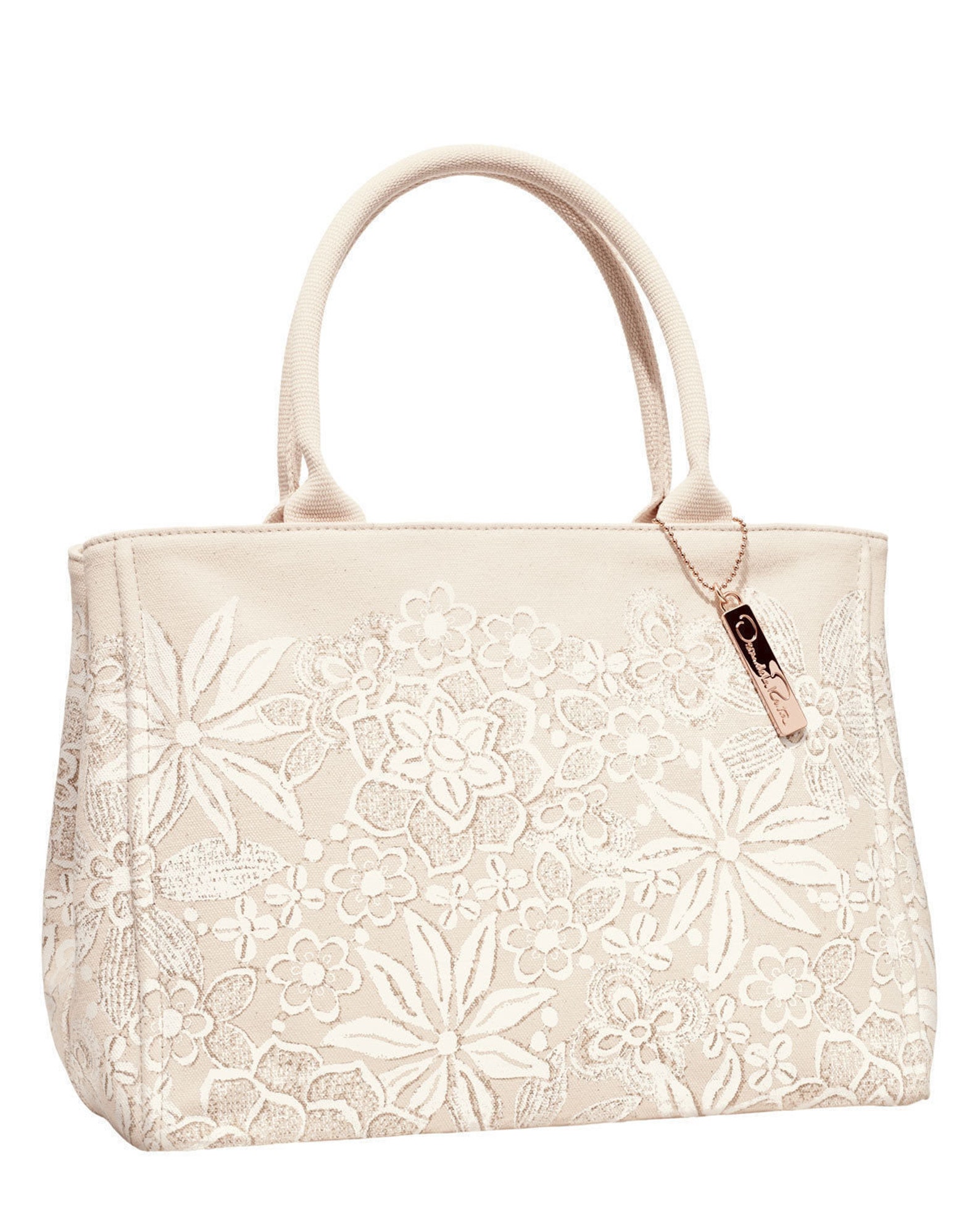 Oscar de La Renta Floral Lace Canvas Handbag | Etsy