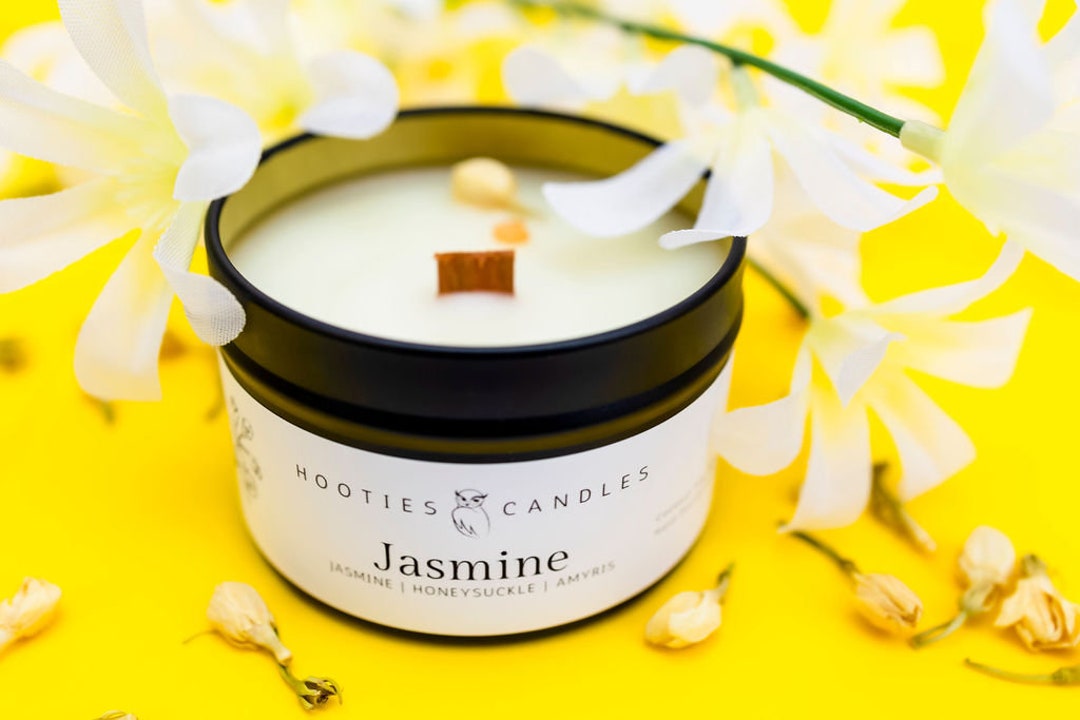 Jasmine Candle, Jasmine Soy Candle, Honeysuckle Jasmine Candle, 4oz Soy