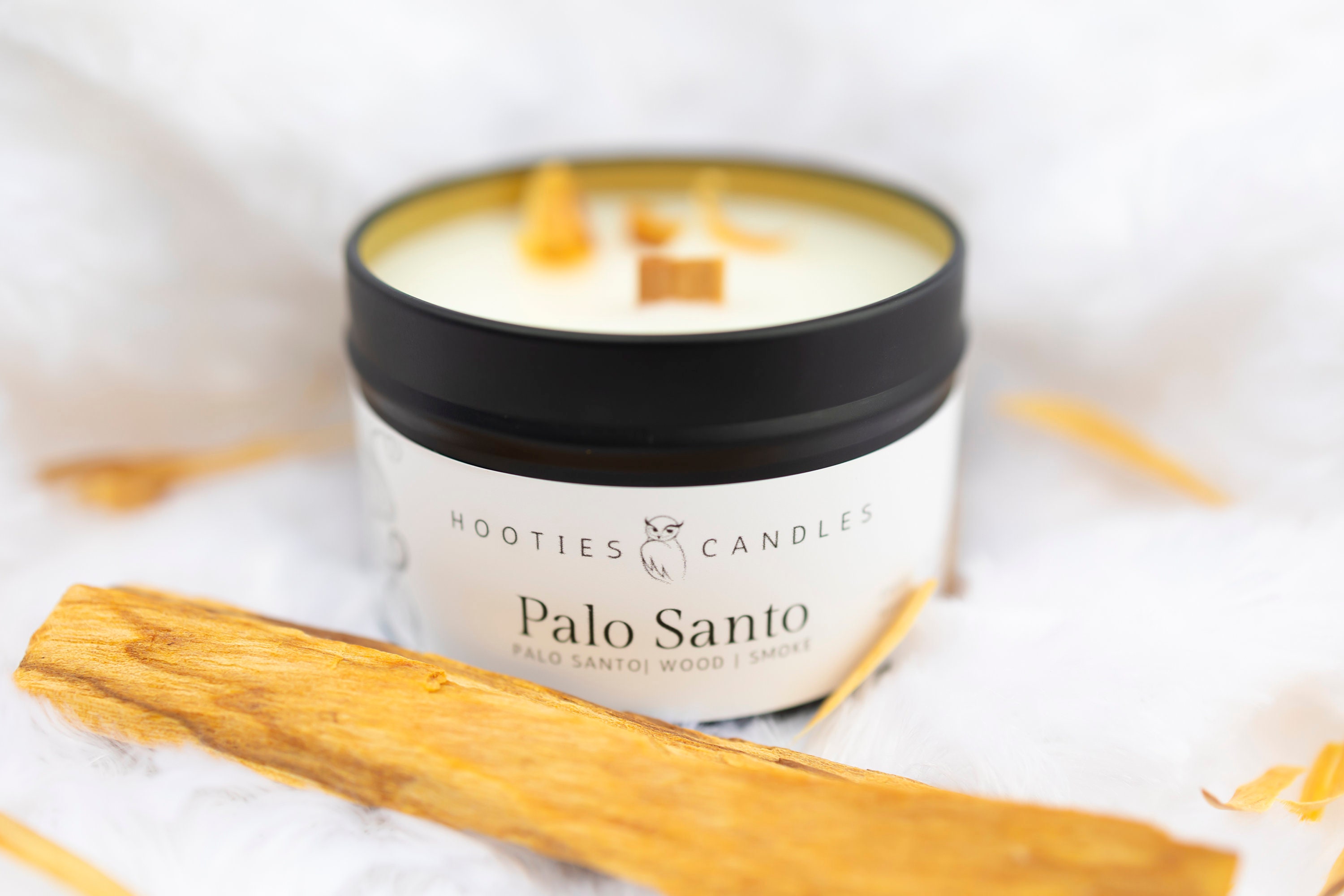 Palo Santo Kerze Aus Kokoswachs – 237 Ml, 60h Brenndauer, Knisternder Holzdocht, Geschenkbox