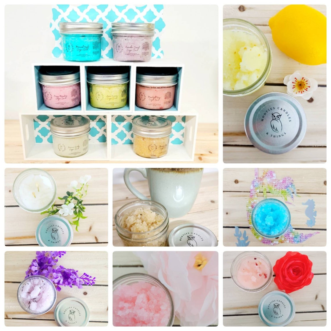 5 Scent Sugar Scrubs 4oz Sugar Body Scrub Handmade Sugar Etsy