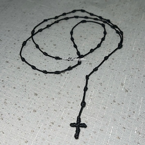 Rosary string knots necklace