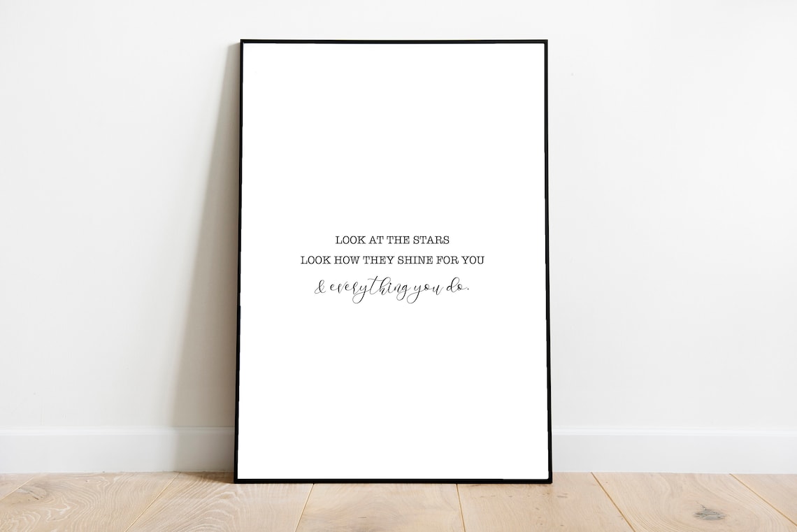 Coldplay Lyrics Wall Art Home Decor Instant Download Etsy