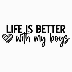 La vita è migliore con i miei ragazzi Svg, mamma Svg, mamma camicia Design Svg file di taglio per Cricut, mamma vita Svg, Png, idee regalo per la festa della mamma digitale