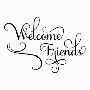 Bienvenue amis SVG | Signe de bienvenue svg | Bienvenue svg | Fichier de découpe pour entrée pour cricut | Fichier svg style ferme | Projets Cricut