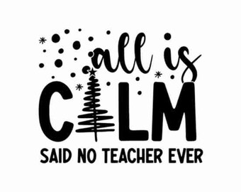 Teacher Christmas SVG PNG, Teacher Sayings Svg, Funny Teacher Christmas Shirt Svg, One Merry Teacher Christmas Svg, Christmas Sweater Svg