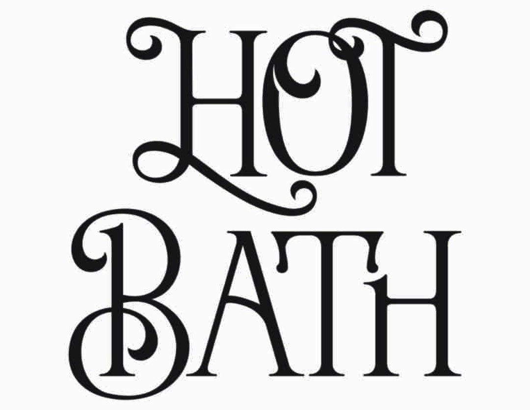 Hot Bath SVG Farmhouse Bathroom Svg Bathroom Sign Svg Vintage Bathroom