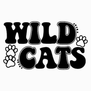 Wildkatzen zwar | Fußball | Basketball | Sport geschnitten Datei | Team Name | Schulgeist | Maskottchen Schule | Team Maskottchen | Wildkatzen, Team Name, Shirt svg