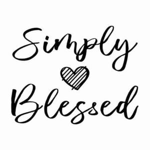 Simply Blessed SVG, Blessed Svg, Faith Svg, Christian Svg, Religious Svg, Jesus Svg, Inspirational Svg, Motivational Svg, Thanksgiving Svg