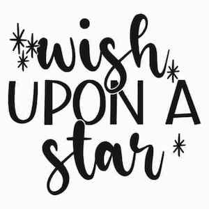 Deseo sobre una estrella svg, svg motivacional, svg inspirador, cita inspiradora svg, deseo png / magia svg / estrella svg / archivos svg para cricut