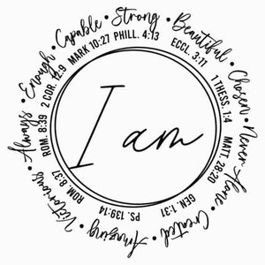 I am Inspiration SVG / Bible Verse SVG / Cut File / Cricut  / Christian Inspiration SVG / Instant Download