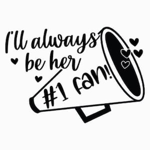 Cheer Mom SVG | Cheerleader svg | Cheer Svg Cheer, Cheer mom svg, I&#39;ll always be her biggest fan, Football mom, svg design, Cut file cricut