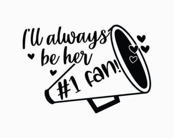 Cheer Mom SVG | Cheerleader svg | Cheer Svg Cheer, Cheer mom svg, I'll always be her biggest fan, Football mom, svg design, Cut file cricut