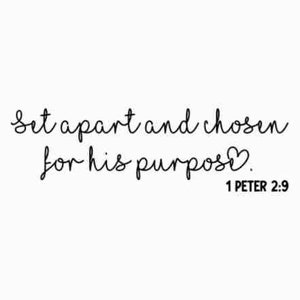 Set Apart And Chosen For His Purpose Svg, 1 Peter 2:9 Svg | The Lord Has Chosen You To Be His Treasured Possession Svg | Set Apart Svg
