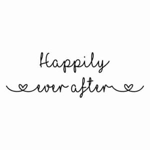 Y vivieron felices para siempre SVG / Cricut SVG para decoración de bodas / Proyectos de Cricut con citas de amor / Archivos de corte de regalos de boda para parejas