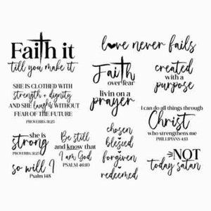 Christian Bundle SVG, Schrift Bundle, sofortiger Download, Bibel Vers Bundle, Schnittdateien für Cricut, religiöse SVG, Jesus, Gott, Glaube svg png