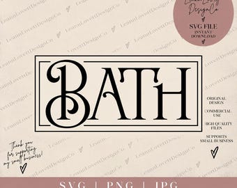 Farmhouse bath SVG | Bathroom Svg | Farmhouse Svg | Bathroom sign Svg | Bath Svg | Farmhouse sign Svg | Farmhouse bathroom svg | Silhouette